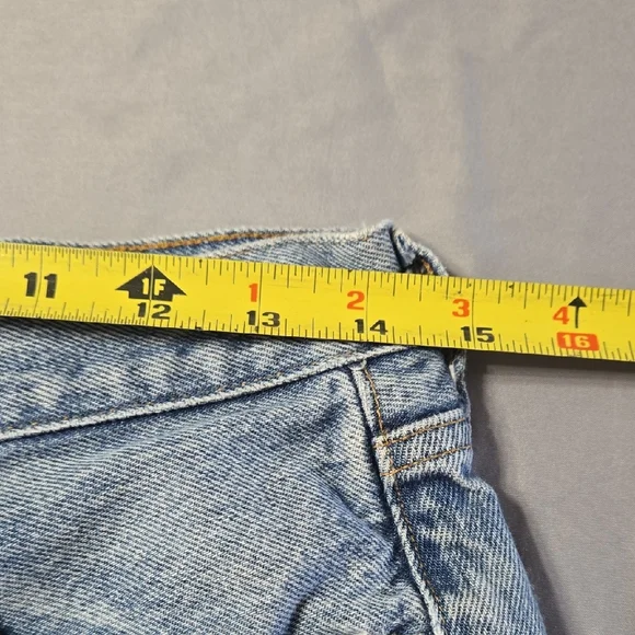 Agolde Sz 27 Classic Light Blue Women's Frayed Jean Shorts - Picture 5 of 7